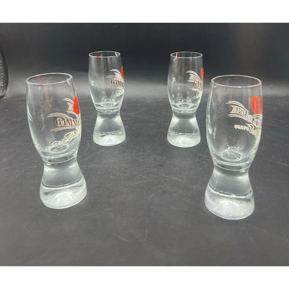 Set of 4 Vintage Gammel Dansk Bitter Dram Schnapps Shot Glasses Barware